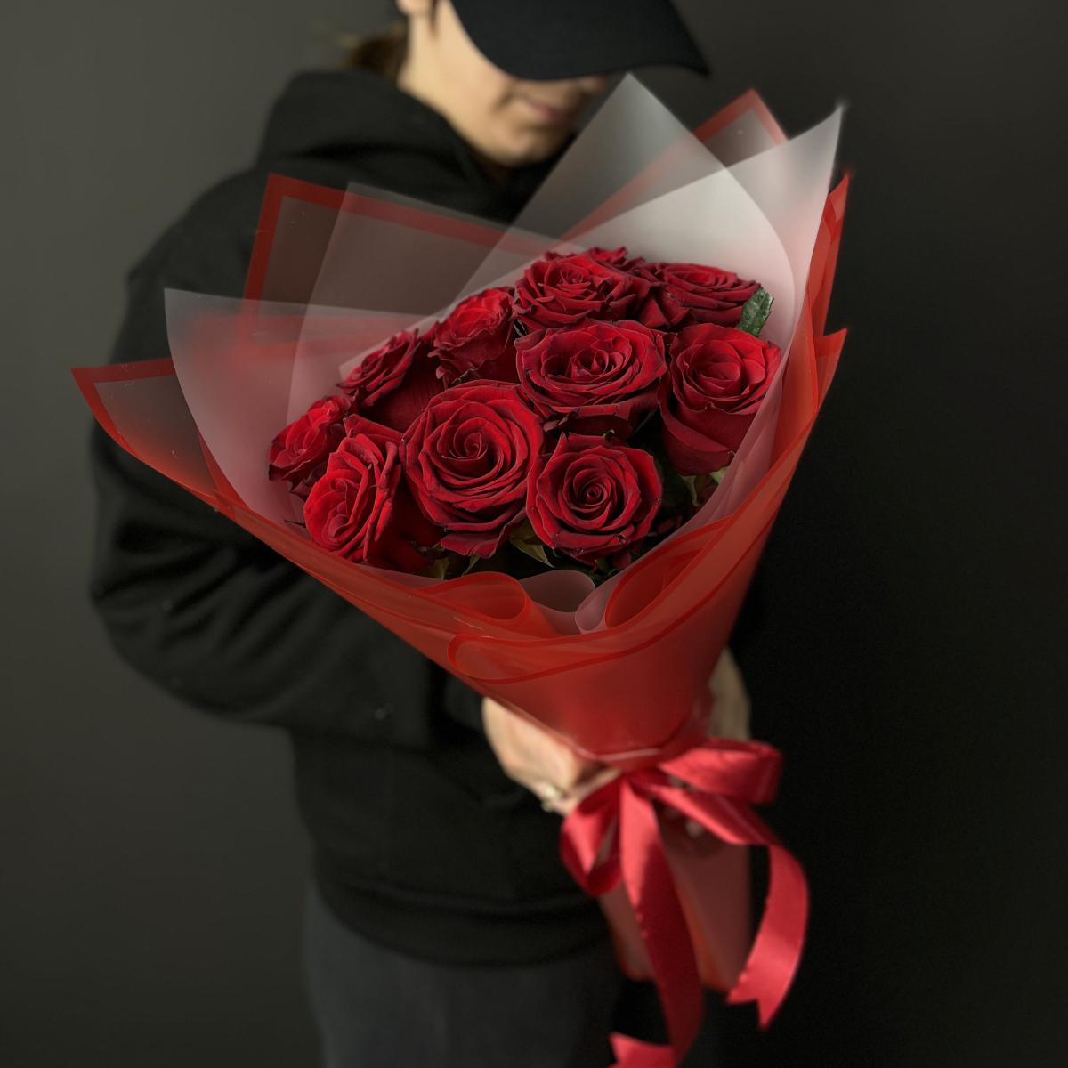 Букеты из красных роз 40 см (Эквадор) код товара  190568